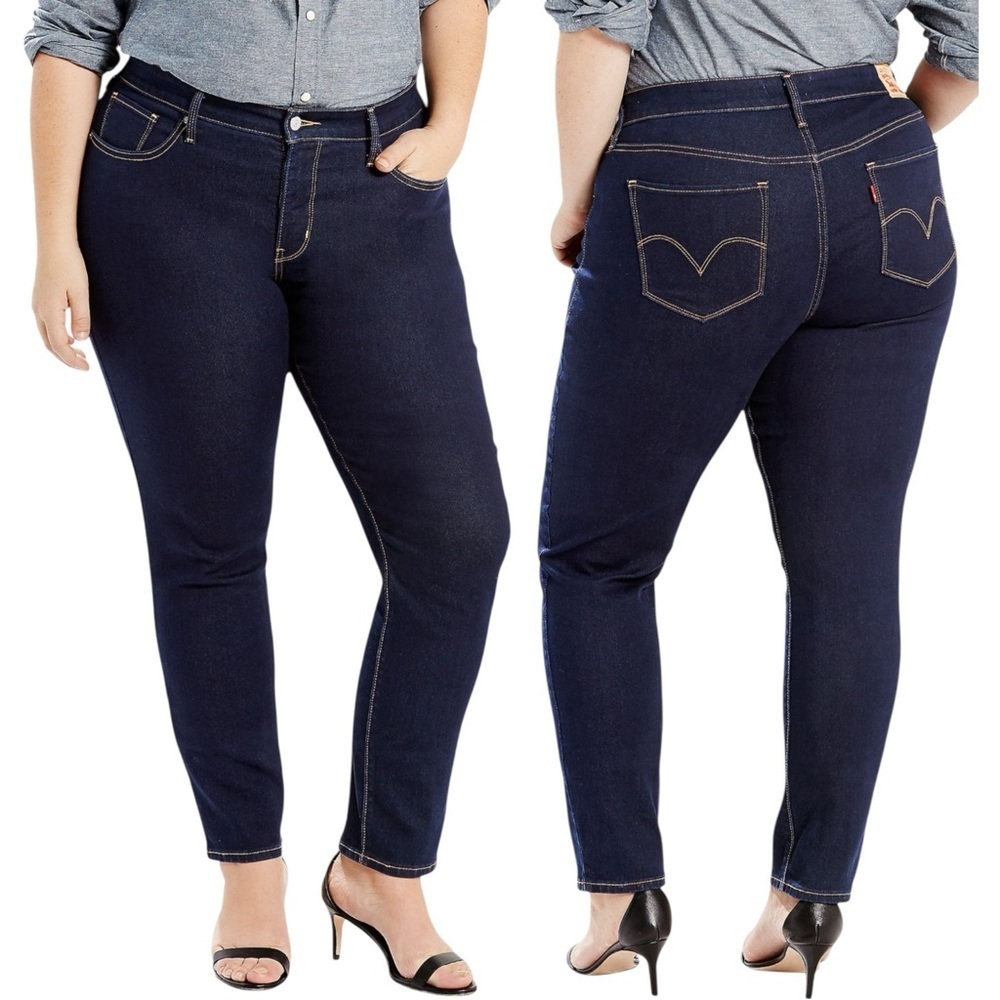 Levi’s 311 Shaping Skinny Jeans Plus Size 24W Mid Rise Stretch Deni